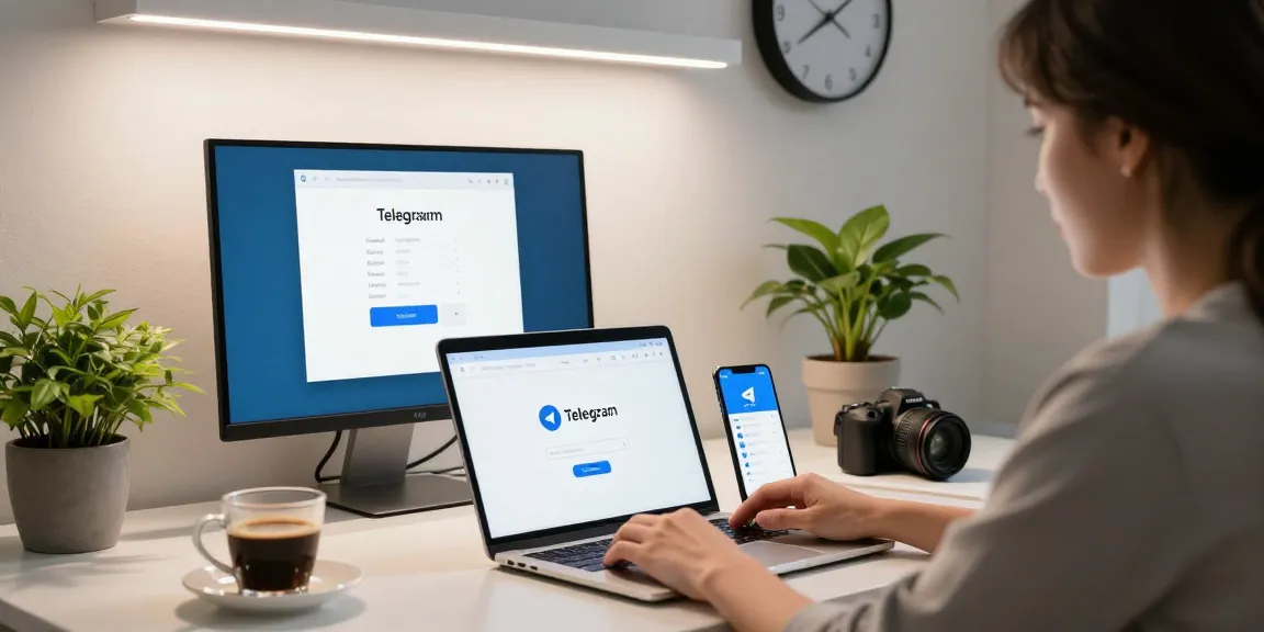 Setting up Telegram Chinese interface on a modern tech workspace